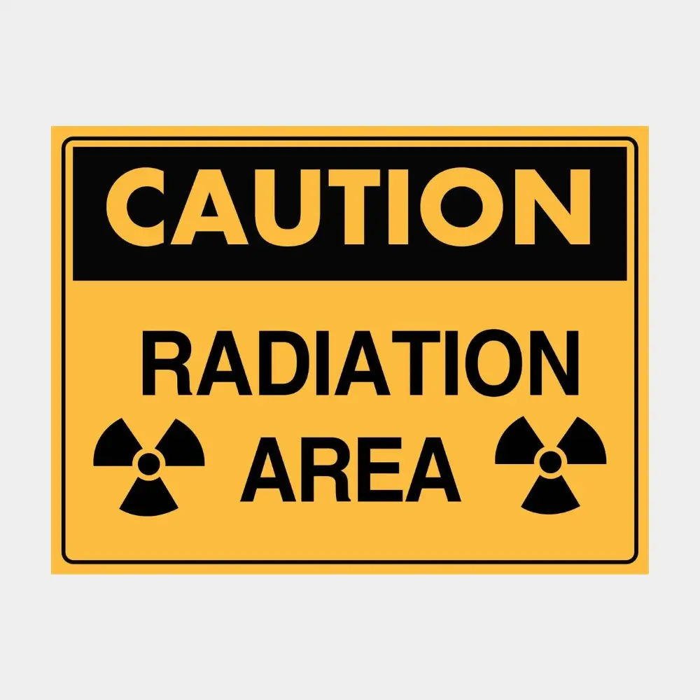 Caution Radiation Area Sign