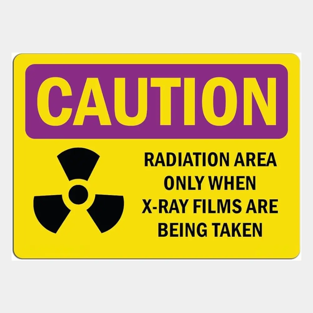 Caution Radiation Area X-Ray Films