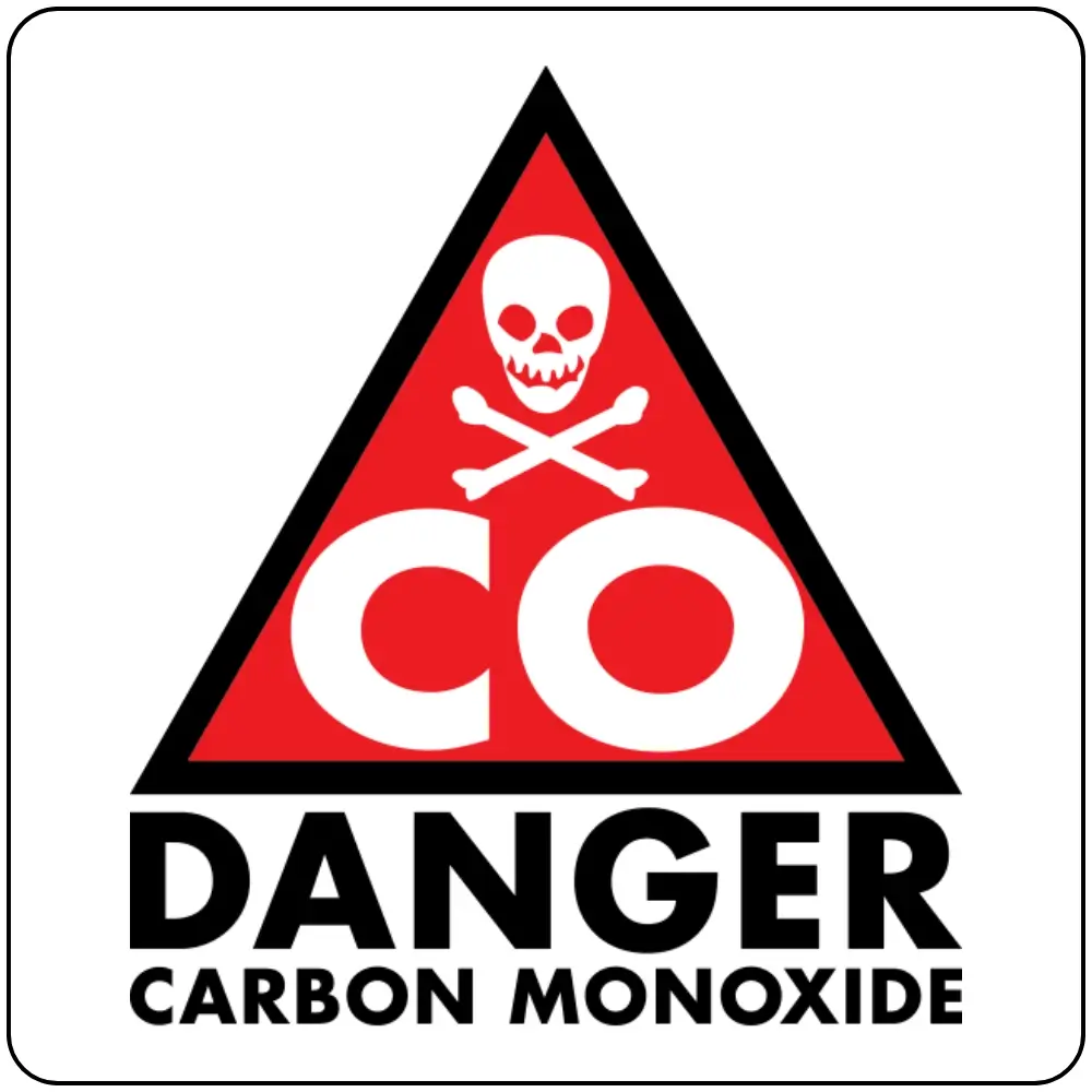 Carbon Monoxide Danger Symbol Signs