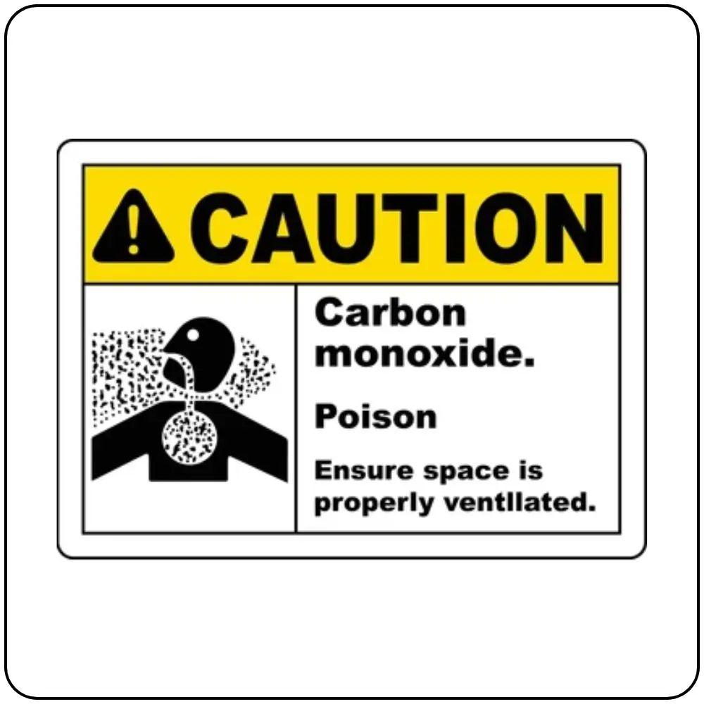 Caution Carbon Monoxide - Carbon Monoxide Symbol